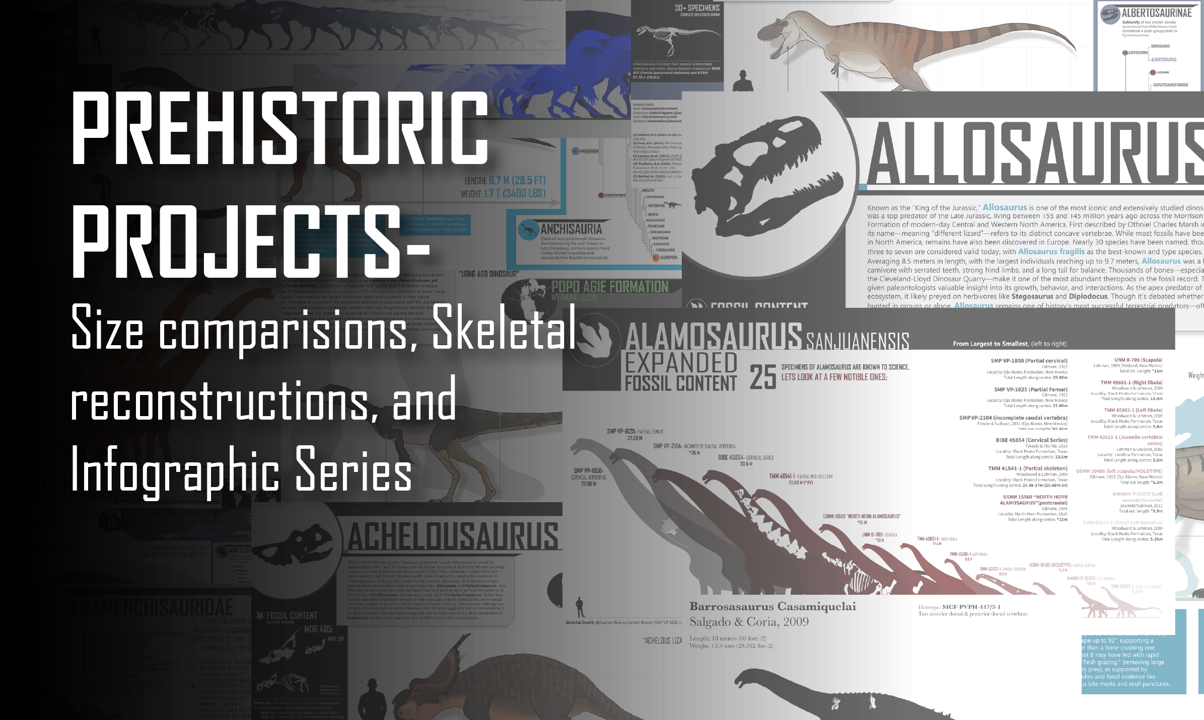 Prehistoric Projects graphic work preview
